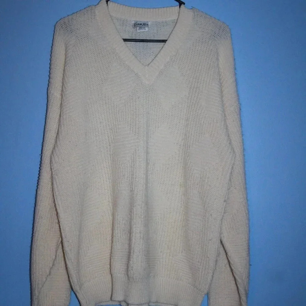 Cuddle Knit Made in the USA V-Neck Sweater Women's Small Modest Vintage